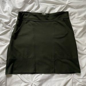 Miss Selfridge Green Mini Skirt